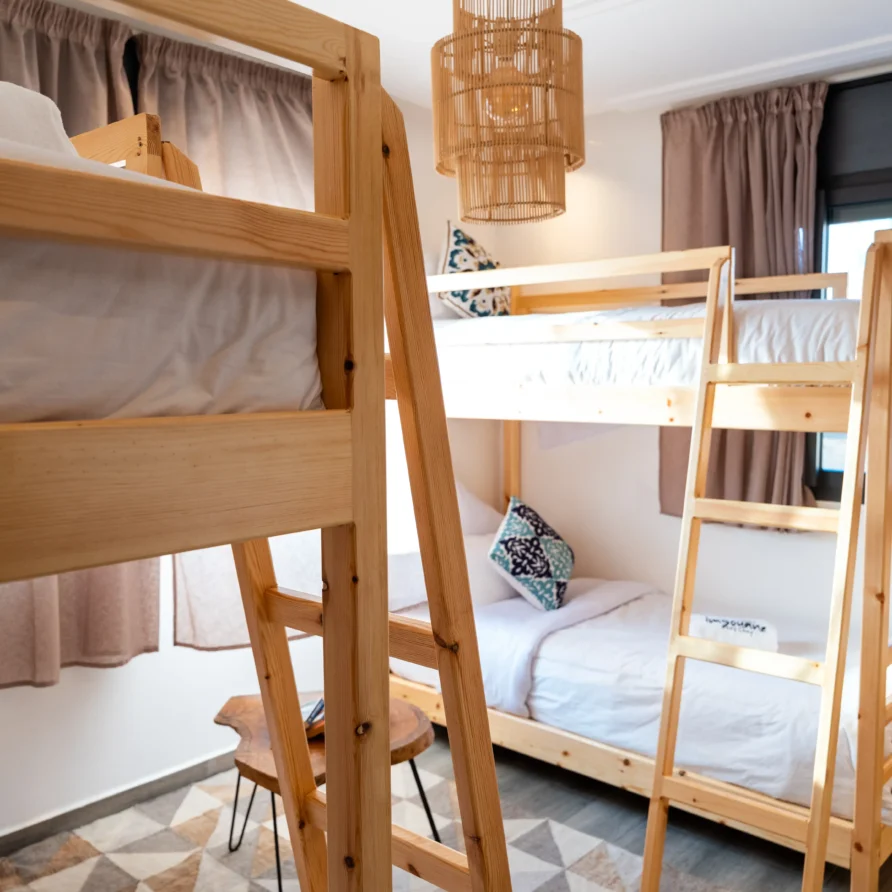 dormotery room in imsouane at residence surf camp