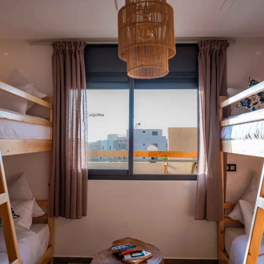 dormotery room in imsouane at residence surf camp