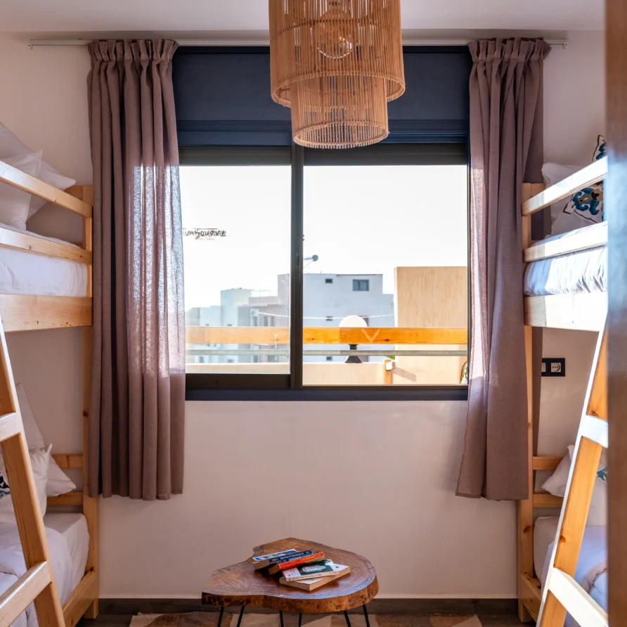 dormotery room in imsouane at residence surf camp