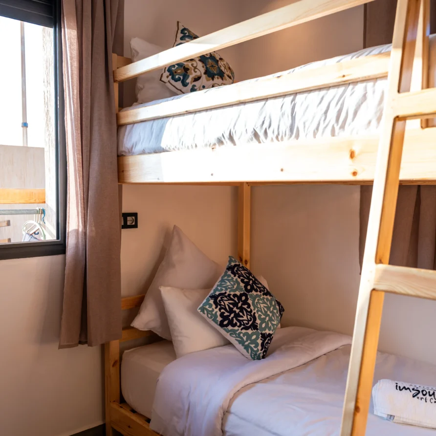 dormotery room in imsouane at residence surf camp